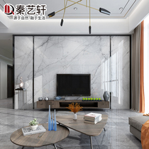 Imitation marble background wall TV living room modern simple artificial line border tile whole European jazz White