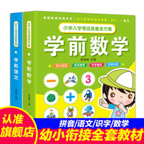 Reserve Program for Primary School Admission: Pre-primary Enlightenment Maths Language (2 volumes) 1st A training section of the Ministry of Education Euplift small test paper Read the picture literacy Digital book Pre-class Kindergarten Teaching Materials All-colour Big Words