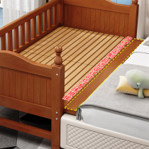 Childrens bed solid wood parquet bed baby cot baby boy with single widened splicing deity plus bed Yanbian large bed