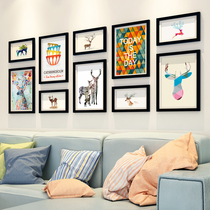 European-style photo wall decoration non-perforated photo wall creative photo frame combination living room sofa background cultural wall hanging wall