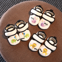 Baby white shoes 0-6 months 8 eight do not drop shoes baby shoes cloth soft bottom spring and autumn 1 year old step shoes men breathable 9