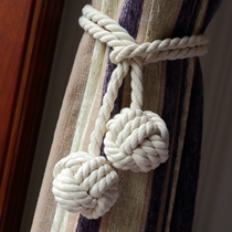 Environmental protection pastoral cotton curtain curtain curtain buckle hanging ball tie rope tassel IKEA style