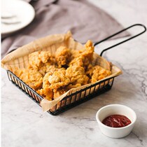 American creative tableware iron snack basket Western restaurant fries chicken wings Korean fried chicken basket bread pan eating basket Western food