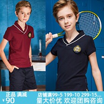 Eaton Gide childrens school uniform boys and girls short sleeve T-shirt 13T006 childrens shirt short sleeve