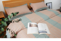 Special old coarse cloth four-piece cotton sheets quilt cover Literature and Art 1 2m1 5m1 8 meters bed thick cotton