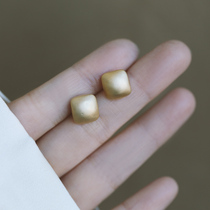Silver Bench s925 silver needle gold plated ear nail 2021 New wave minimalist about lukewarm wind ear accessories High earrings female
