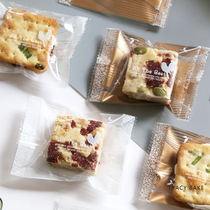Bake packaging thickened Taiwanese three-color lucky bird machine seal bag Press pocket snowflake crisp bread bag 100