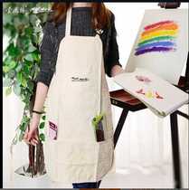 Montmartre apron Adult art fashion Korean version of the art student painting clothes Waterproof and anti-fouling work clothes Painting apron