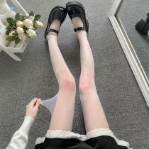 Pure white stockings womens ultra-thin model 2021 New Net red black silk spring and autumn light legs artifact pineapple socks anti-hook silk summer