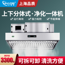 Fume purification all-in-one Commercial Hotel Catering Direct Direct-suction range hood indoor kitchen odor removal equipment