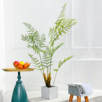 Hericium head Fern golden monkey Fern simulation plant fake tree indoor large potted living room ornaments bionic green plant bonsai tree