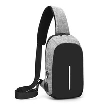 Mien bag shoulder USB crossbody bag nylon sports chest bag