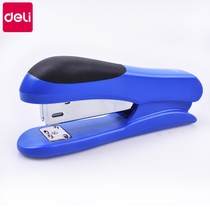 Del stapler office use No. 12 needle creative trumpet stapler for students medium small portable standard manual student binding machine (black and white blue color random)