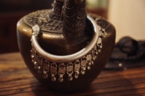 North African Moroccan antique old silver bracelet ankle arm bracelet tassel tassel Bell