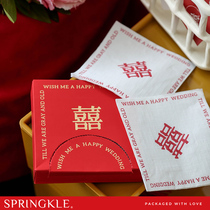springkle wedding tissue Wedding paper Wedding red romantic table napkin boxed paper happy print