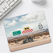 Small hipster male and female students landscape mouse pad cute rubber pad personalized household pad customization