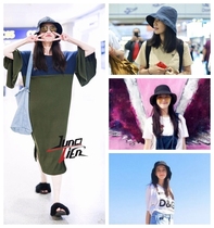 Day Department Tang Yin Ni Nie Ni hot Bang High round the same large hat peak fishermans hat sunscreen sunscreen uv spring and summer womens wave