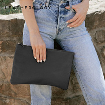 Leather ipad clutch womens handbag zipper storage bag embossed handbag flat B5 data file bag cosmetic bag