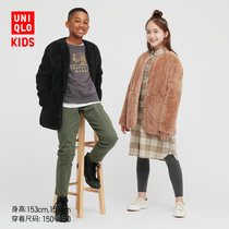 Uniqlo autumn and winter childrens clothing boys and girls windproof velvet cardigan warm fleece (coat) 439305