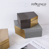 Light and extravagant metal patches cortex cassette box contains box sample room dressing table decoration box decoration boxes