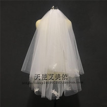 New simple hair comb double-layer Bride wedding accessories veil soft yarn white lace applique head yarn