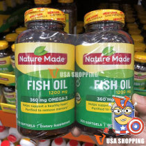 American straight hair NatureMade Fish Oil Omega deep sea Fish Oil Soft Capsule 200*2 bottle