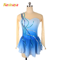 Fono figure skating suit skating suit performance suit custom children adult Girl competition skirt sequin gradient skirt