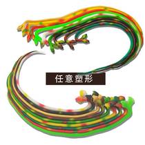 Douyin snake toy simulation double-headed snake cobra large will move scary soft rubber fake poisonous snake python