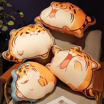 Net red cute big tiger holding pillow bed couch sleeping plush toy paparazzi doll leaning on pillows for boys and girls