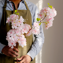 Japanese plastic flower fake flower indoor simulation flower living room decoration decoration home landing flower cherry blossom Interior decoration