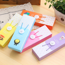 Stationery elastic buckle stationery box Cute animal pattern telescopic buckle Pencil box Pen box Pen bag Childrens school supplies