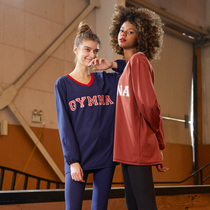GYMNA long V gym sports top womens loose fitness naked sense quick-drying clothes Long-sleeved T-shirt running blouse