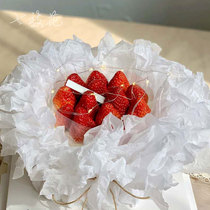 520 Sydney paper bouquet cake decoration paper baked white net red roof yarn birthday in wind encirclement paper