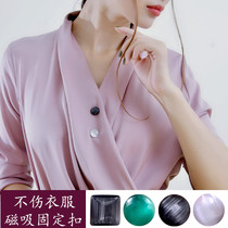 Cats eye magnet does not hurt the silk anti-light artifact buckle brooch without seam pin fixing clothes neckline magnetic button
