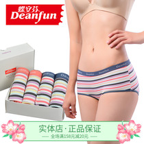 Four gift box butterfly Enfen 1865D modal fabric soft striped waist size womens boxed underwear