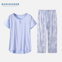 Lady Schiesser Shuja Home Housedress 2022 Spring Summer New Product Suit Casual Wear 100% Pure cotton pyjamas
