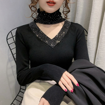 Autumn Winter New Pure Color Heaps Pile High Collar Sweater Lady Foreign Pistachio Hitchhiking Undershirt Scaled-up Cardiovert Knitwear