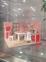 Japan DAISO childrens educational toy DIY three-dimensional puzzle mini simulation paper house kitchen restaurant bedroom