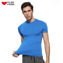 Spot PLAY YOGA sports fitness power men YOGA half-sleeve YOGA T-shirt