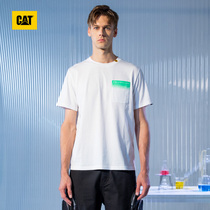 CAT Carter 2021 Summer new T-shirt Male gradient printed design round collar short sleeve T-shirt special cabinet identical