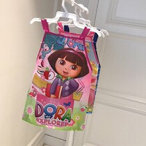 Dora childrens waterproof apron childrens painting painting art painting baby eating anti-dressing coat with sleeves