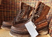 visvim uncle gui retro fashion old Goodyear mud dyed shoes king high help Ami khaki mens boots tide