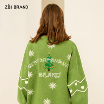 ZBJ Christmas sweater 2019 Winter New Tide round neck long sleeve sweater pullover sweater oversize
