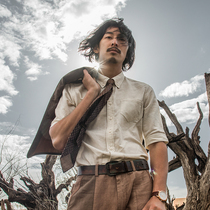 SOARIN retro Inlan linen short sleeve shirt male juppie thin section business casual cotton linen 70% sleeve shirt