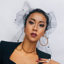 Fashion Black Stage Hyperbolic Props Web Veil Write True-photo Walking Show Accessories Make-up Photography Butterfly Knot
