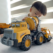 Childrens Inertial Engineering vehicle toy set Boy drop-resistant excavator excavator excavator crane mixer truck crane