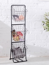 Floor multi-layer storage rack storage rack snack toy storage rack household storage basket living room kitchen finishing artifact