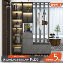 Light luxury glass porch cabinet entrance hall cabinet living room partition cabinet simple modern screen shoe cabinet Integrated Shelf