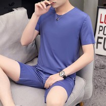 Fugui Bird Summer Ice Silk men quick-drying sports suit pajamas men thin breathable casual trend fashion Silk