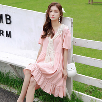 Pregnant Woman Summer Dress Dress Dress Summer Pregnant Woman Skirt Summer Pregnant Woman Blouse Short Sleeve Mid Length Pregnancy Woman Dress Summer Dress Child